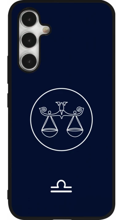 Samsung Galaxy A54 Case Hülle - Silikon schwarz Astrologie Waage