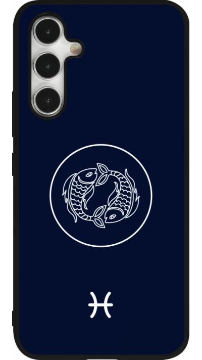 Samsung Galaxy A54 Case Hülle - Silikon schwarz Astrologie Fische