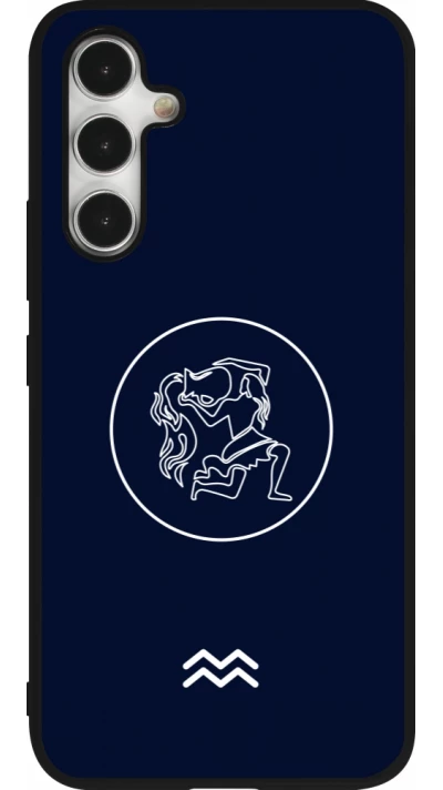 Samsung Galaxy A54 Case Hülle - Silikon schwarz Astrologie Wassermann