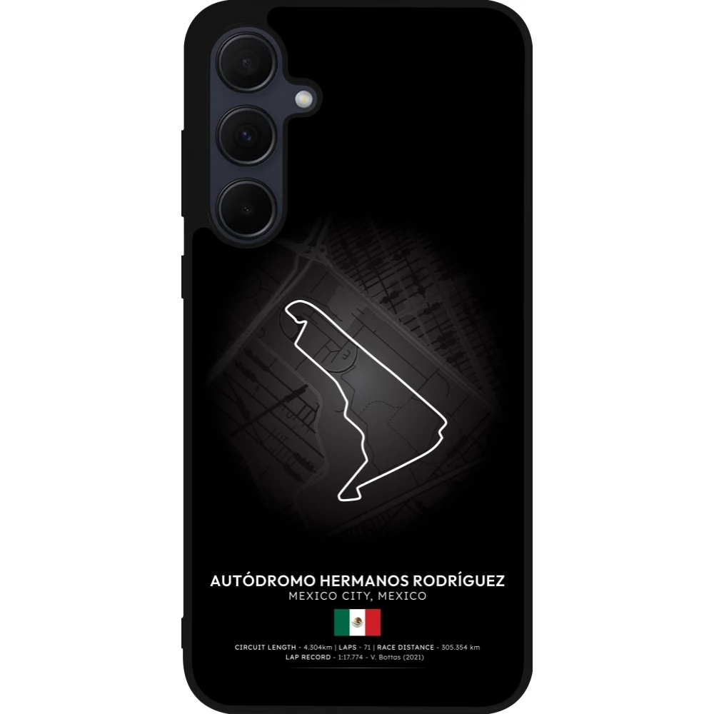 Coque Samsung Galaxy A55 5G - Silicone rigide noir F1 Track 2025 Mexico