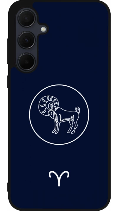 Samsung Galaxy A56 Case Hülle - Silikon schwarz Astrologie Widder