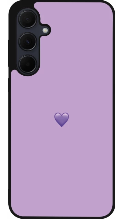 Samsung Galaxy A56 Case Hülle - Silikon schwarz Valentine 2023 purpule single heart