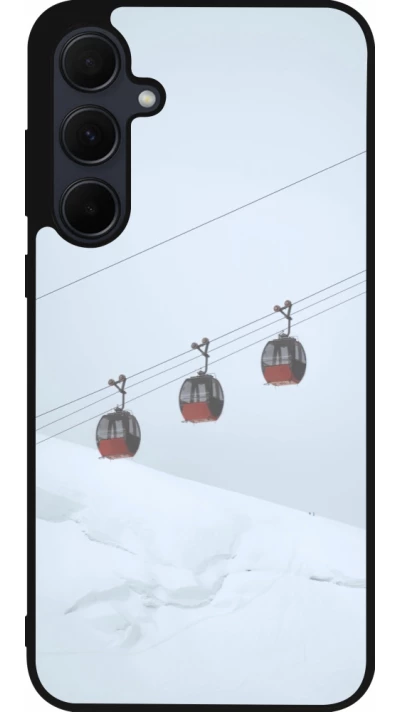 Samsung Galaxy A56 Case Hülle - Silikon schwarz Winter 22 ski lift