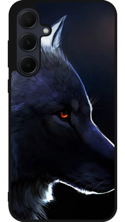 Samsung Galaxy A56 Case Hülle - Silikon schwarz Wolf Shape