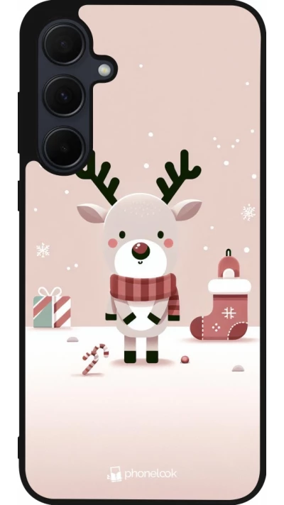 Samsung Galaxy A56 Case Hülle - Silikon schwarz Weihnachten 2023 Choupinette Rentier