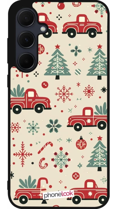 Samsung Galaxy A56 Case Hülle - Silikon schwarz Weihnachten 2024 Lkw Tanne