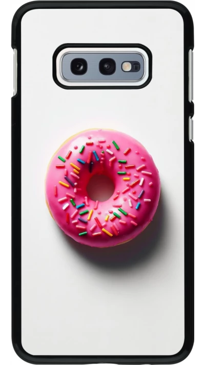 Samsung Galaxy S10e Case Hülle - Weisser Hintergrund, pinker Donut