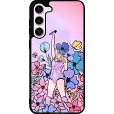 Coque Samsung Galaxy S23+ - Silicone rigide noir Taylor Swift Sketch - Pink