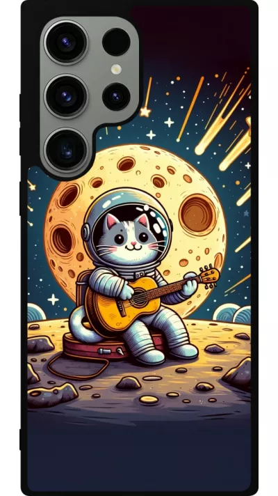 Samsung Galaxy S23 Ultra Case Hülle - Silikon schwarz AstroKatze RockMond