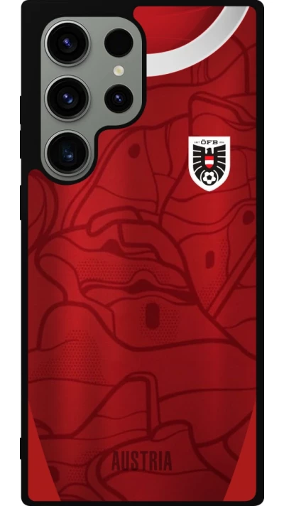 Samsung Galaxy S23 Ultra Case Hülle - Silikon schwarz Austria personalisierbares Fussballtrikot