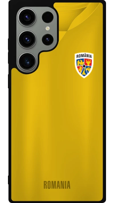 Samsung Galaxy S23 Ultra Case Hülle - Silikon schwarz Fussballtrikot Rumänien