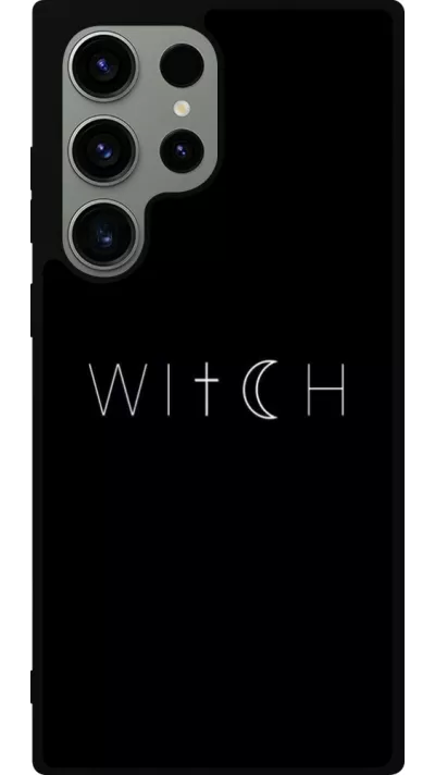 Samsung Galaxy S23 Ultra Case Hülle - Silikon schwarz Halloween 22 witch word