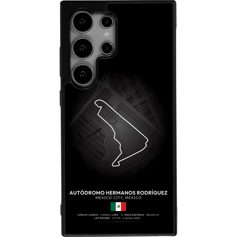 Samsung Galaxy S25 Ultra Case Hülle - Silikon schwarz F1 Track 2025 Mexico