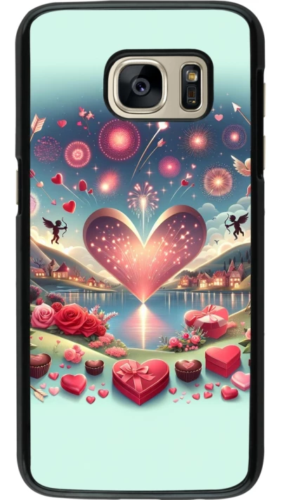 Samsung Galaxy S7 Case Hülle - Valentin 2025 Schick