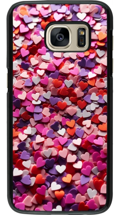 Samsung Galaxy S7 Case Hülle - Valentin 2025 Konfetti