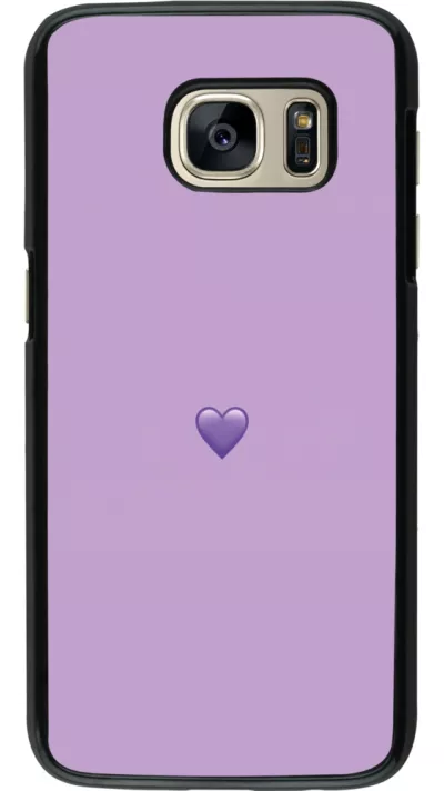 Samsung Galaxy S7 Case Hülle - Valentine 2023 purpule single heart