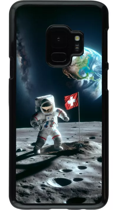 Samsung Galaxy S9 Case Hülle - Astro Schweiz auf dem Mond