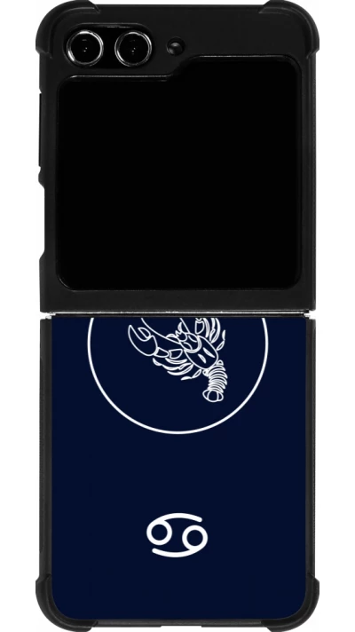 Samsung Galaxy Z Flip5 Case Hülle - Silikon schwarz Astrologie Krebs