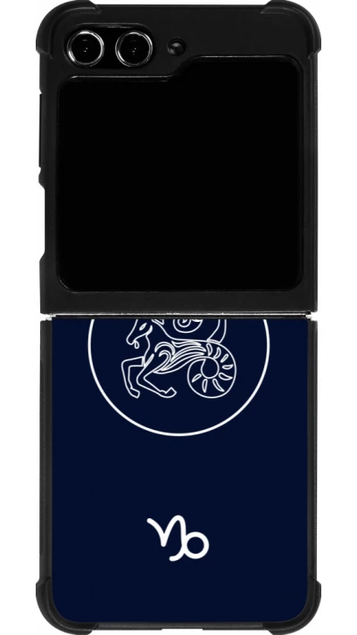 Samsung Galaxy Z Flip5 Case Hülle - Silikon schwarz Astrologie Steinbock