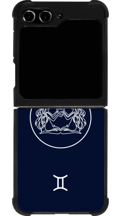 Samsung Galaxy Z Flip5 Case Hülle - Silikon schwarz Astrologie Zwillinge
