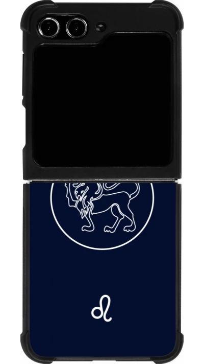 Samsung Galaxy Z Flip5 Case Hülle - Silikon schwarz Astrologie Löwe