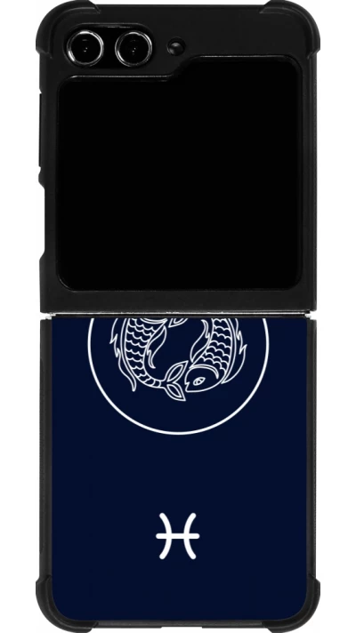 Samsung Galaxy Z Flip5 Case Hülle - Silikon schwarz Astrologie Fische