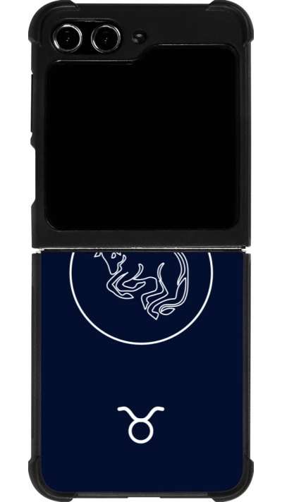 Samsung Galaxy Z Flip5 Case Hülle - Silikon schwarz Astrologie Stier