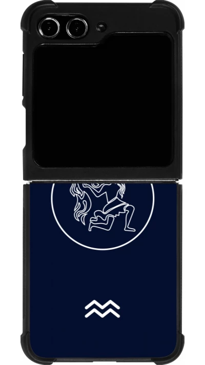 Samsung Galaxy Z Flip5 Case Hülle - Silikon schwarz Astrologie Wassermann