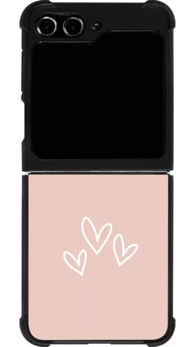 Samsung Galaxy Z Flip5 Case Hülle - Silikon schwarz Valentine 2023 three minimalist hearts