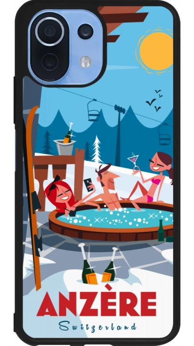 Coque Xiaomi Mi 11 Lite 5G - Silicone rigide noir Anzère Mountain Jacuzzi