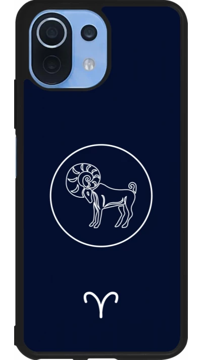 Coque Xiaomi Mi 11 Lite 5G - Silicone rigide noir Astrologie Bélier