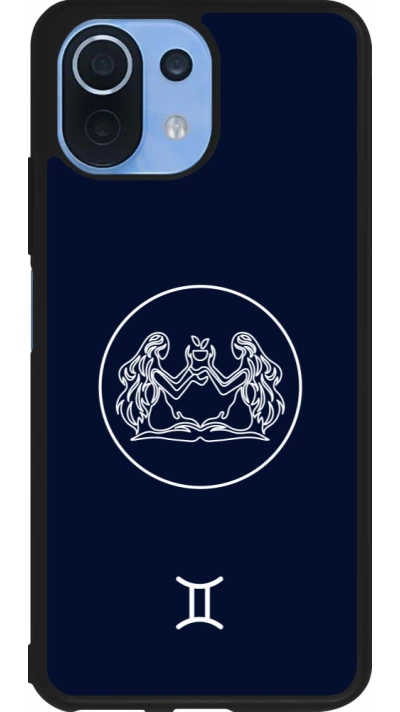Coque Xiaomi Mi 11 Lite 5G - Silicone rigide noir Astrologie Gémeaux