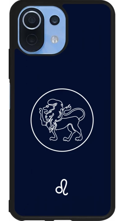 Coque Xiaomi Mi 11 Lite 5G - Silicone rigide noir Astrologie Lion