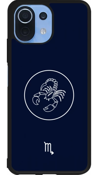 Coque Xiaomi Mi 11 Lite 5G - Silicone rigide noir Astrologie Scorpion