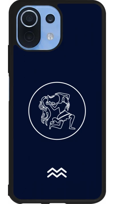 Coque Xiaomi Mi 11 Lite 5G - Silicone rigide noir Astrologie Verseau