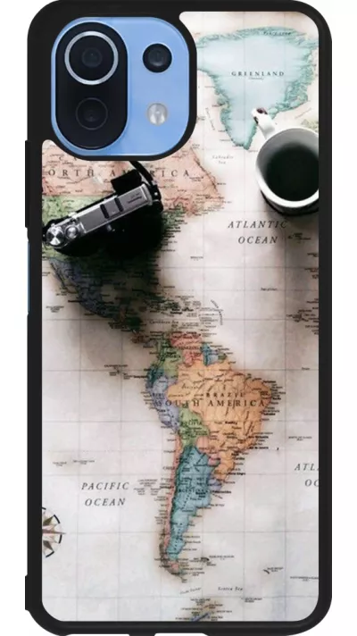 Coque Xiaomi Mi 11 Lite 5G - Silicone rigide noir Travel 01