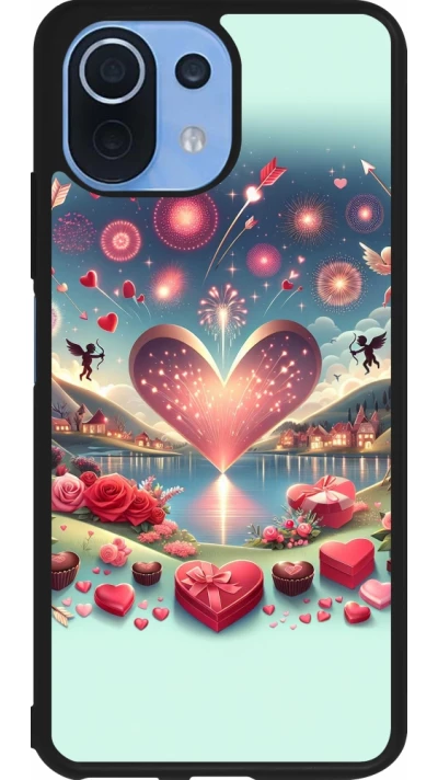 Coque Xiaomi Mi 11 Lite 5G - Silicone rigide noir Valentine 2025 Chic