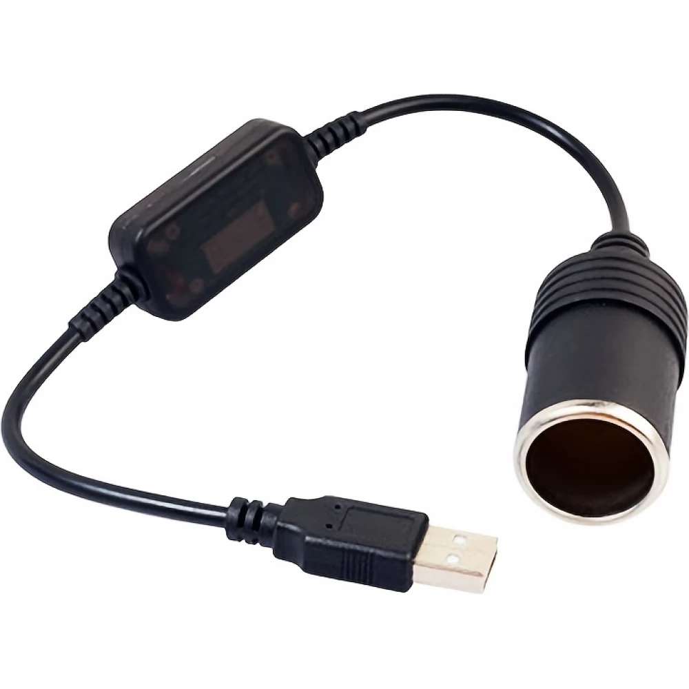 Adaptateur USB-A vers allume-cigare 12V universel pour accessoire automobile - Noir