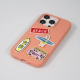 Autocollant sticker pour téléphone/tablette/ordinateur brodé en 3D - Astronaut with pizza