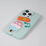 Autocollant sticker pour téléphone/tablette/ordinateur brodé en 3D - Astronaut with pizza