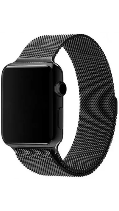 Mailänder Stahlarmband schwarz - Apple Watch 38/40/41/42 mm