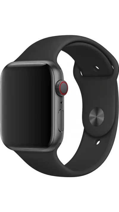 Silikon Sport Armband schwarz - Apple Watch 38/40/41/42 mm