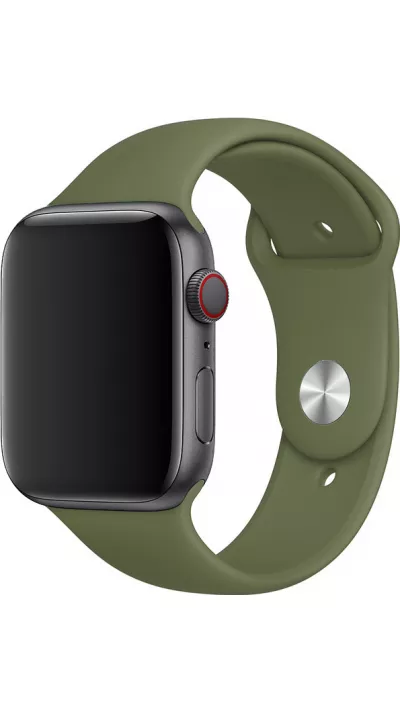Silikon Sport Armband grünes Khaki - Apple Watch 38/40/41/42 mm