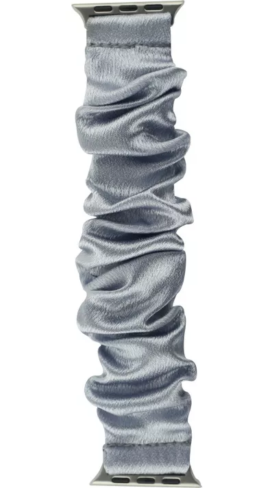 Scrunchie Stoffarmband silber - Apple Watch 38/40/41/42 mm