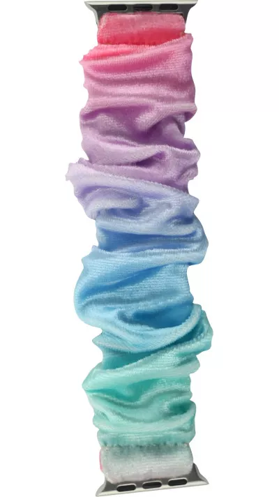 Gradient scrunchies Stoffarmband rosa blau - Apple Watch 38/40/41/42 mm