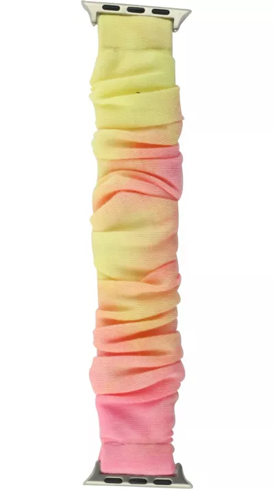 Gradient scrunchies Stoffarmband rosa gelb - Apple Watch 38/40/41/42 mm