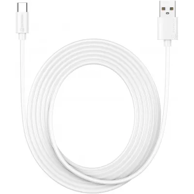 Long câble chargeur (3 mètres) USB-C vers USB-A - PhoneLook - Blanc