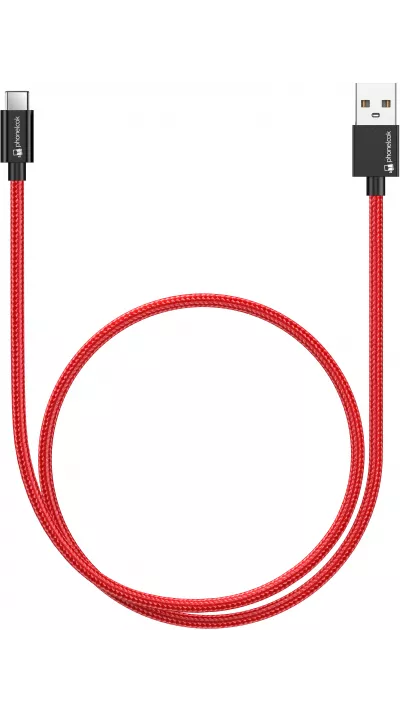 Ladekabel (50 cm) USB-C vers USB-A - Nylon PhoneLook