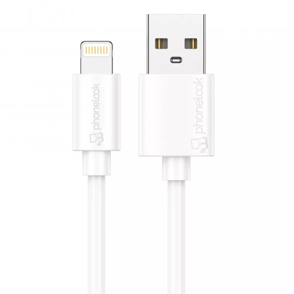 Câble Lightning iPhone USB (3 m) - PhoneLook - Blanc