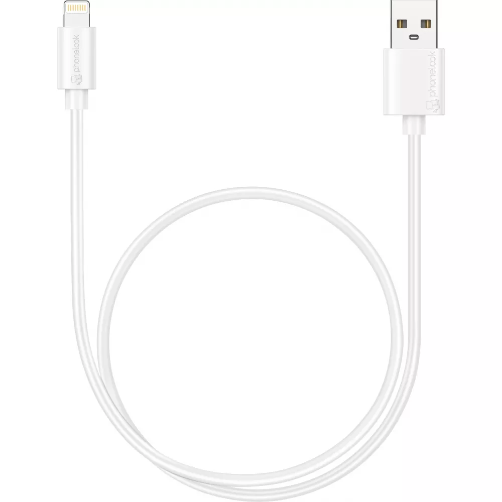 Câble Lightning iPhone USB (50 cm) - PhoneLook - Blanc